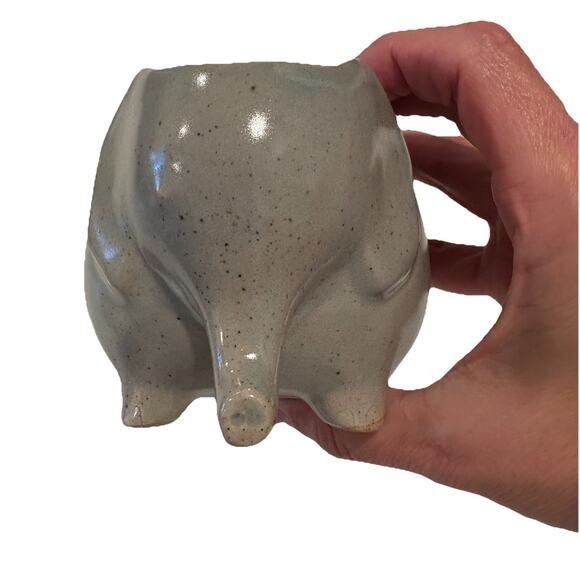 Urban Outfitters Home Elephant Mug Grey Stoneware Tea Coffee Mug Planter - Picture 7 of 7